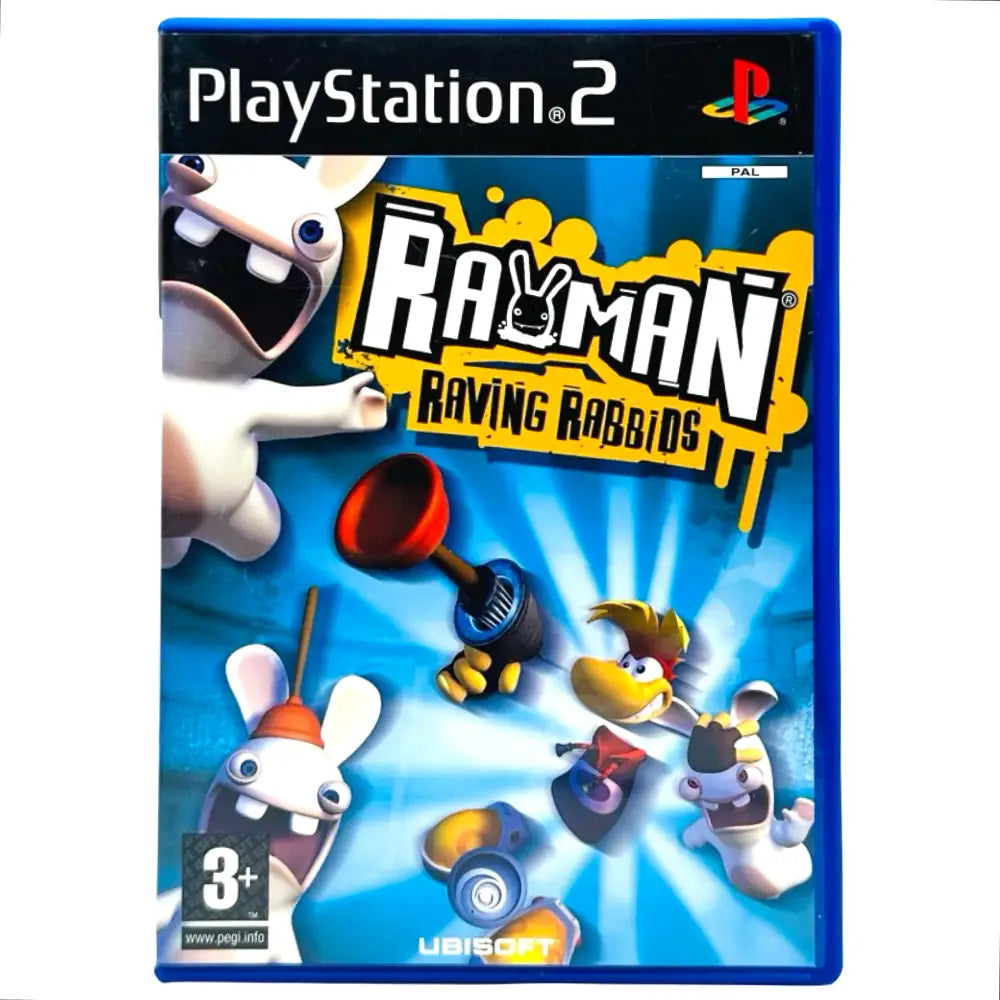 Rayman Raving Rabbids - PlayStation 2 (PS2) Spill - Cover - Manual - Spill/Disk / Standard