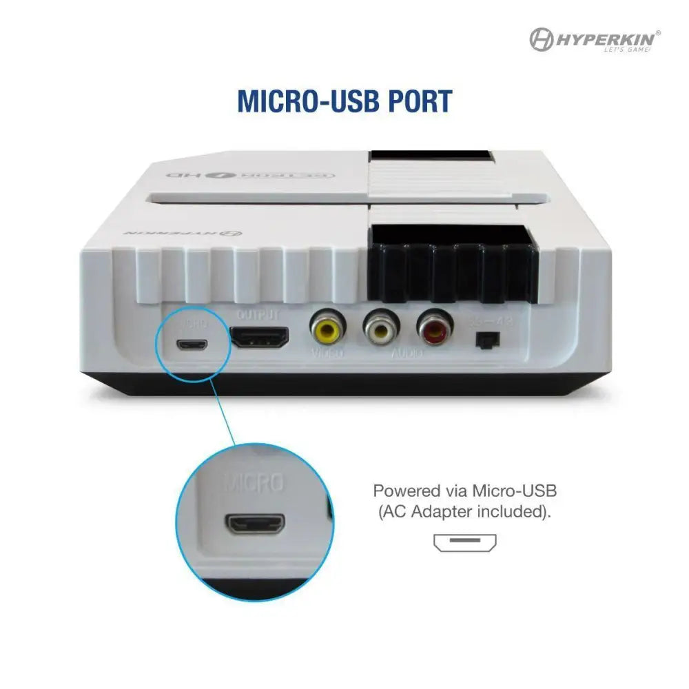 RetroN 1 HD NES Konsoll (Hvit) - RetroGaming.No