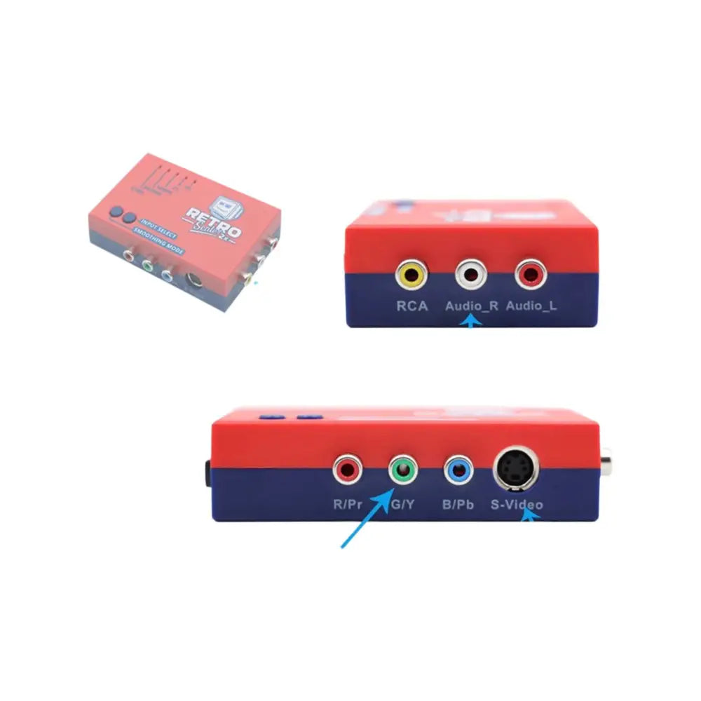 RetroScaler 2X Kompositt RCA/S-VIDEO/YPBPR Til HDMI Konverter / 2x Linje Dobler