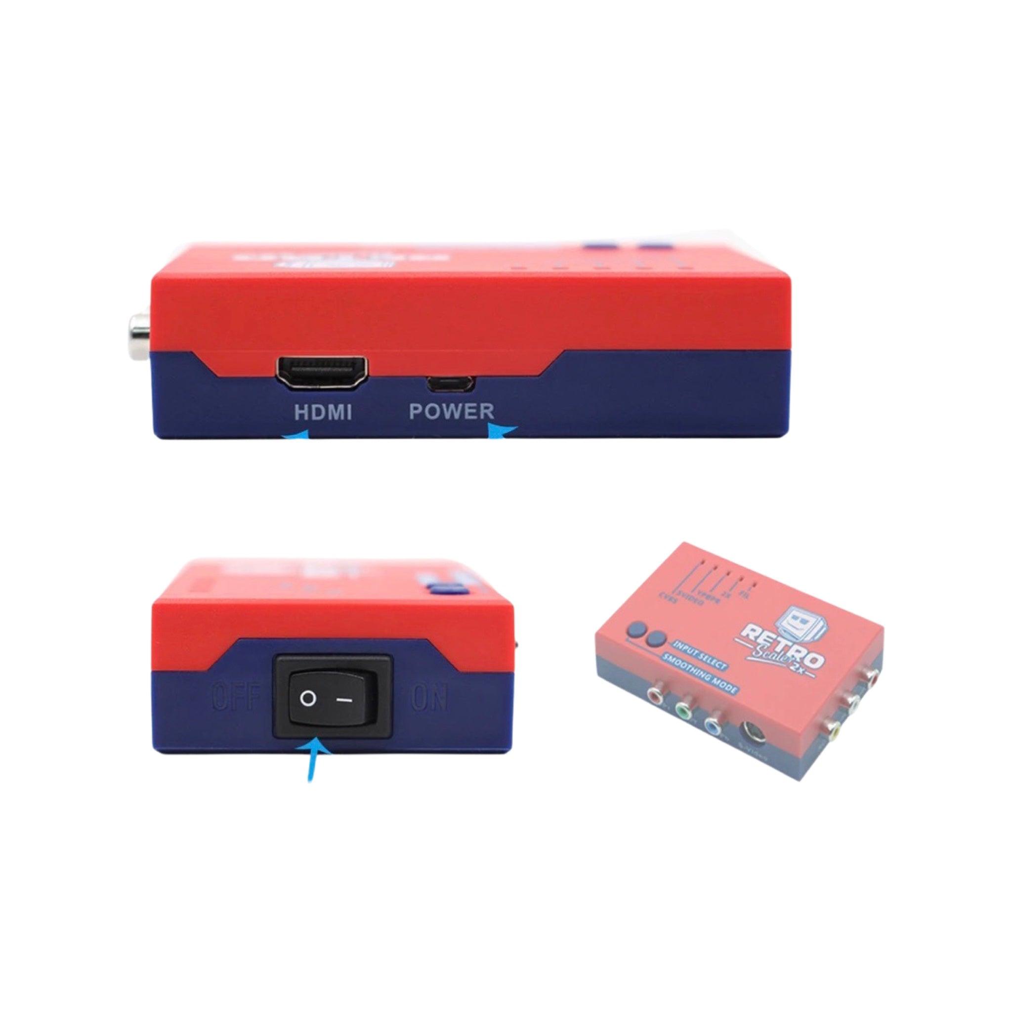 RetroScaler 2X Kompositt RCA/S-VIDEO/YPBPR Til HDMI Konverter / 2x Linje Dobler - RetroGaming.no