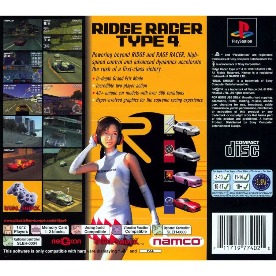 Ridge Racer Type 4 - PlayStation 1 (PS1) Spill