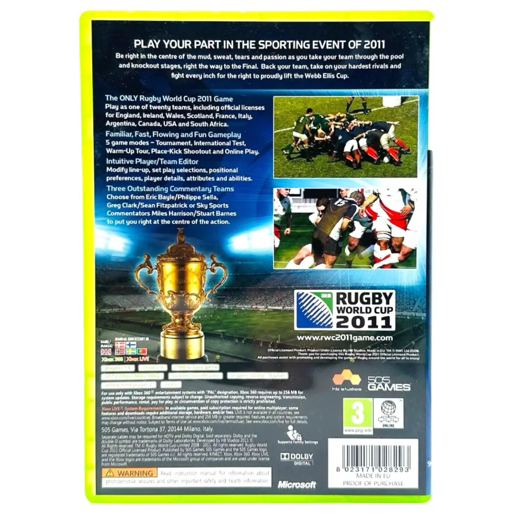 Rugby World Cup 2011 - Xbox 360 Spill - Spill