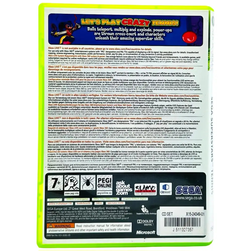 Sega Superstars Tennis - Xbox 360 Spill - Spill