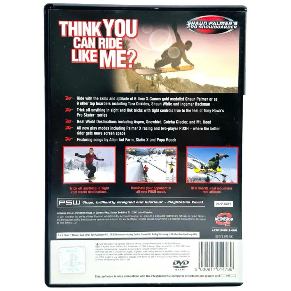 PS2: Shaun Palmer's Pro Snowboarder - RetroGaming.no