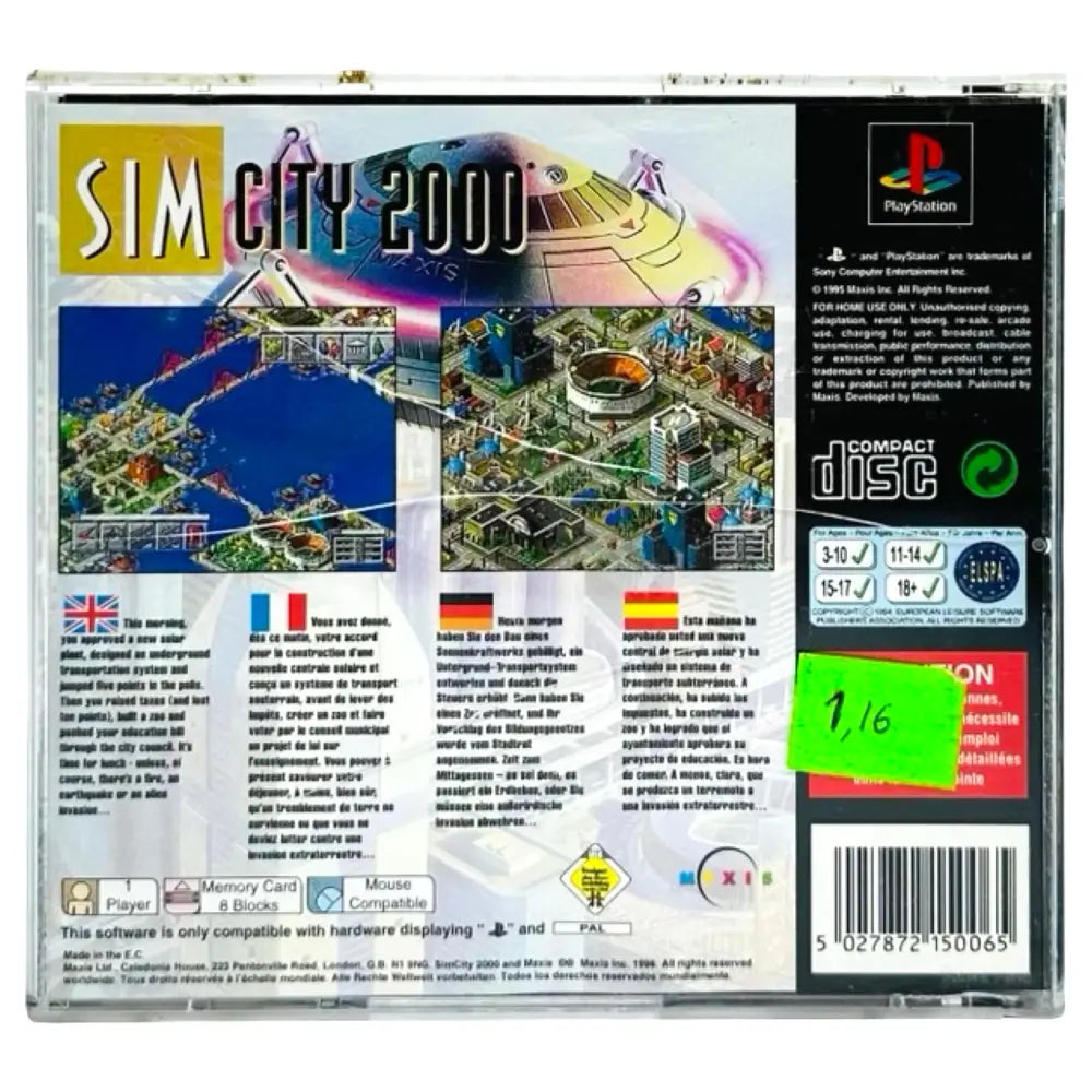 SimCity 2000 - PlayStation 1 (PS1) Spill