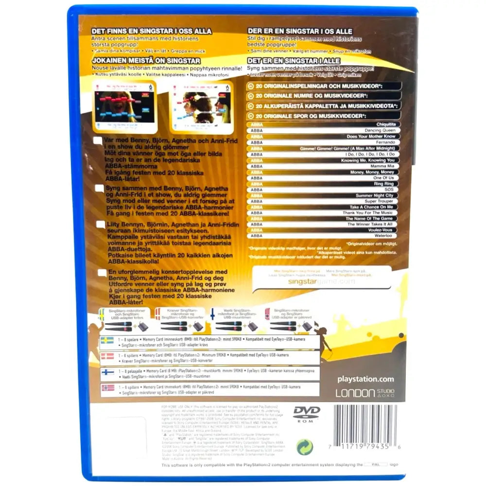 PS2: SingStar: ABBA - RetroGaming.no