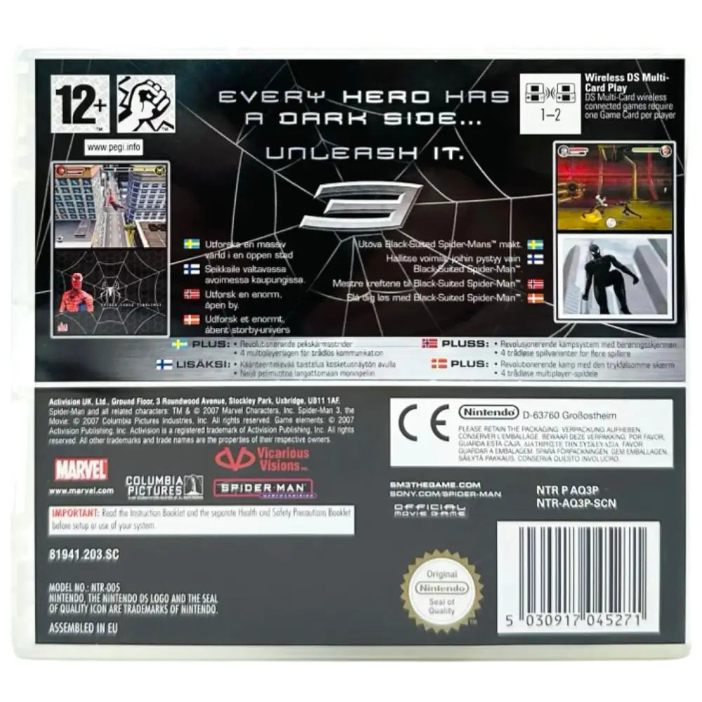 Spiderman 3 - Nintendo DS Spill - Spill