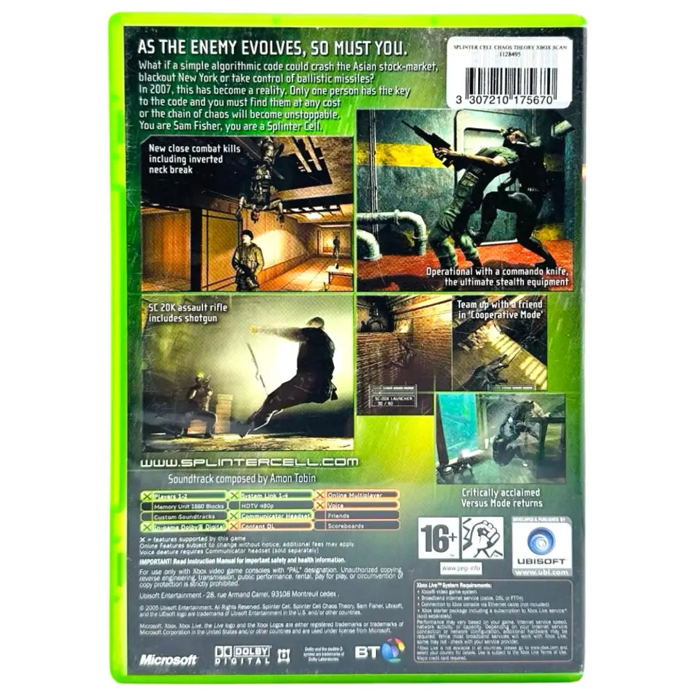 Splinter Cell: Chaos Theory - Xbox spill - Spill