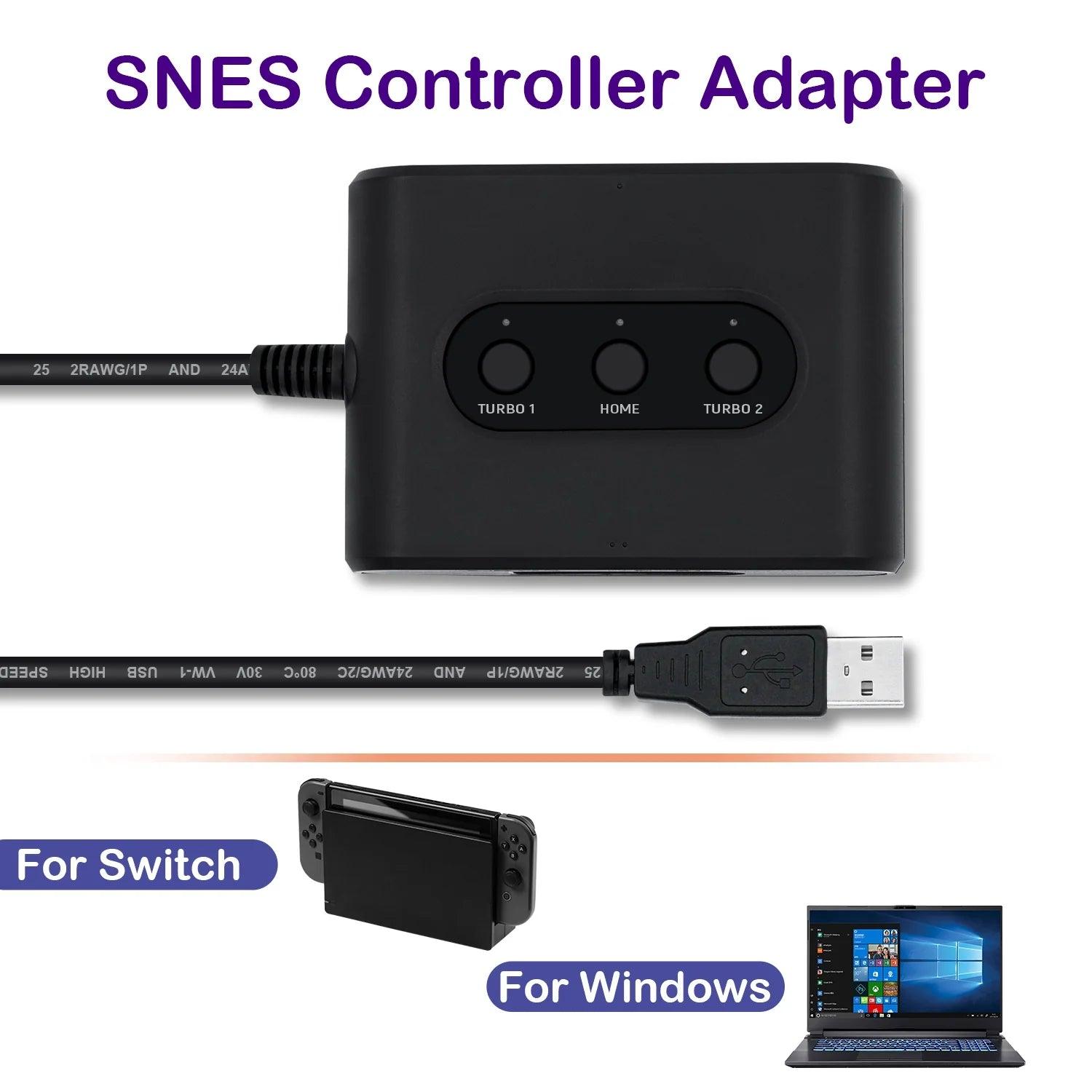 Super Nintendo (SNES) Kontroller Adapter for Nintendo Switch/PC - RetroGaming.no
