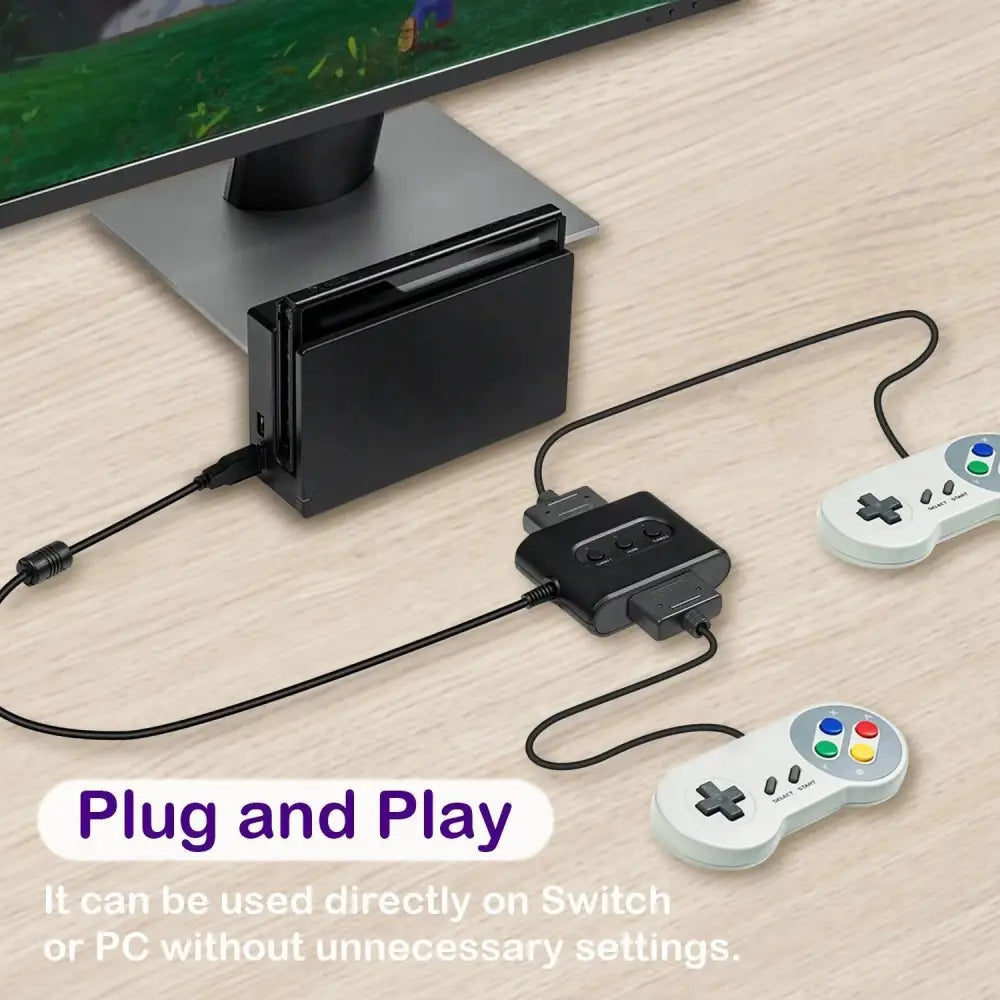 Super Nintendo (SNES) Kontroller Adapter for Nintendo Switch/PC - RetroGaming.no