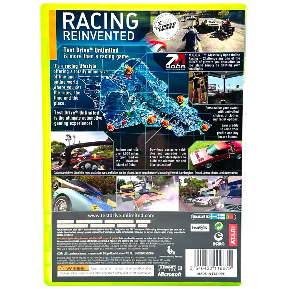 Test Drive Unlimited - Xbox 360 Spill