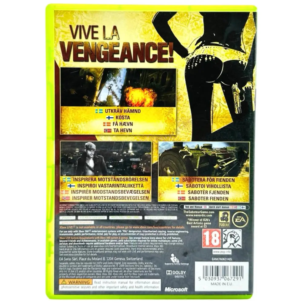 The Saboteur - Xbox 360 Spill