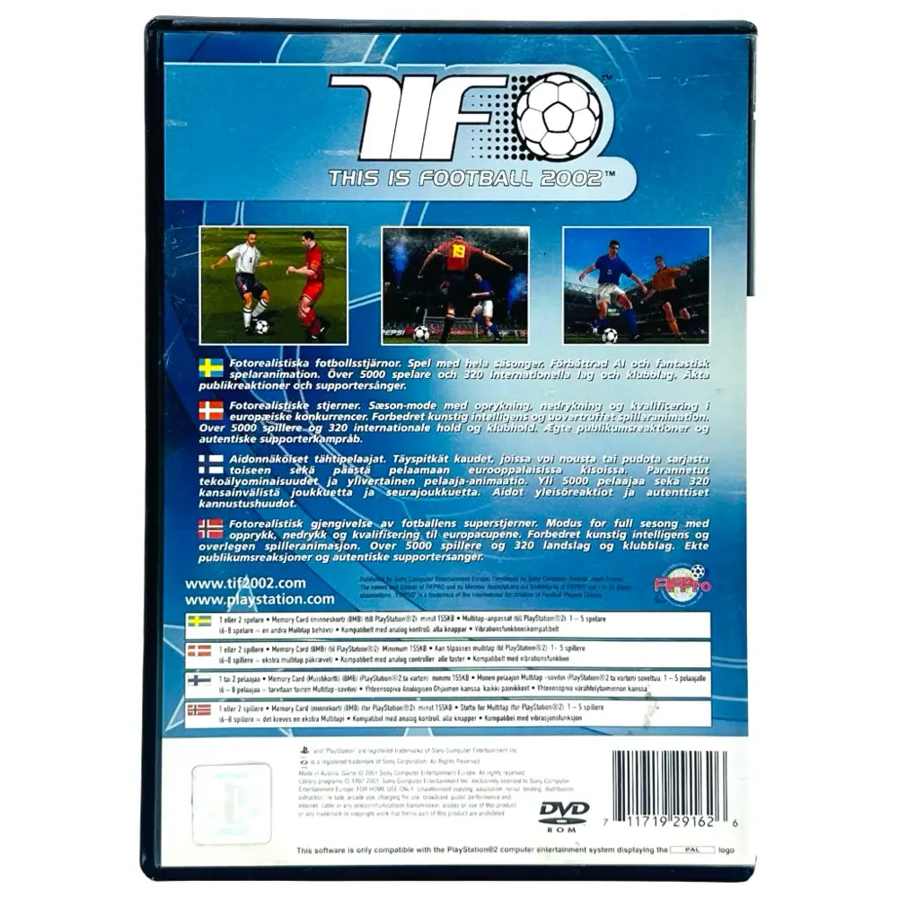 This Is Football 2002 - PlayStation 2 (PS2) Spill