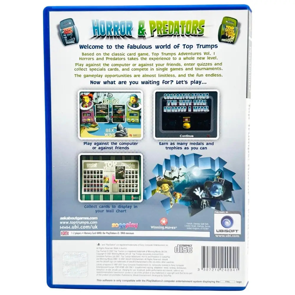 PS2: Top Trumps: Horror & Predators - RetroGaming.no