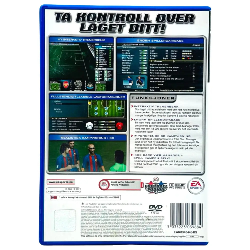 Total Club Manager 2005 - PlayStation 2 (PS2) Spill