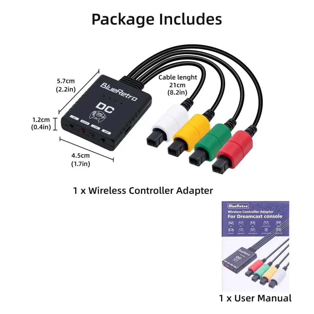 Trådløs Kontroller Adapter for Sega Dreamcast - RetroGaming.no