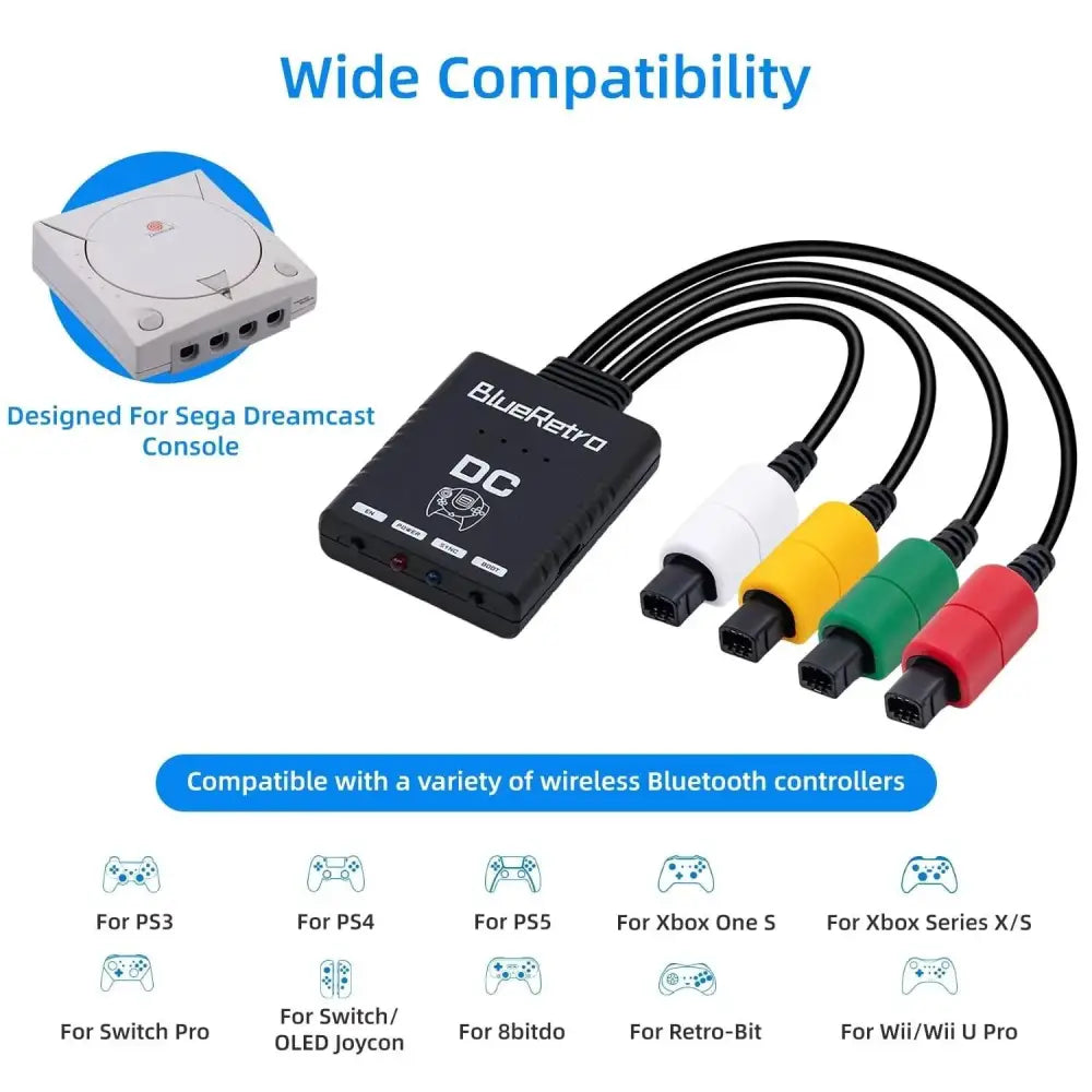 Trådløs Kontroller Adapter for Sega Dreamcast - RetroGaming.no