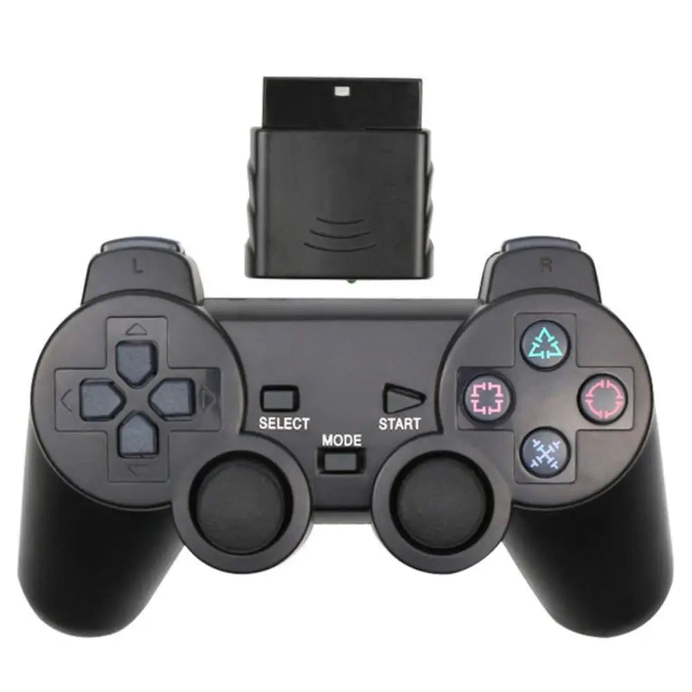 Trådløs Kontroller til PS1/PS2 (Sort) - Tredjeparts - RetroGaming.No
