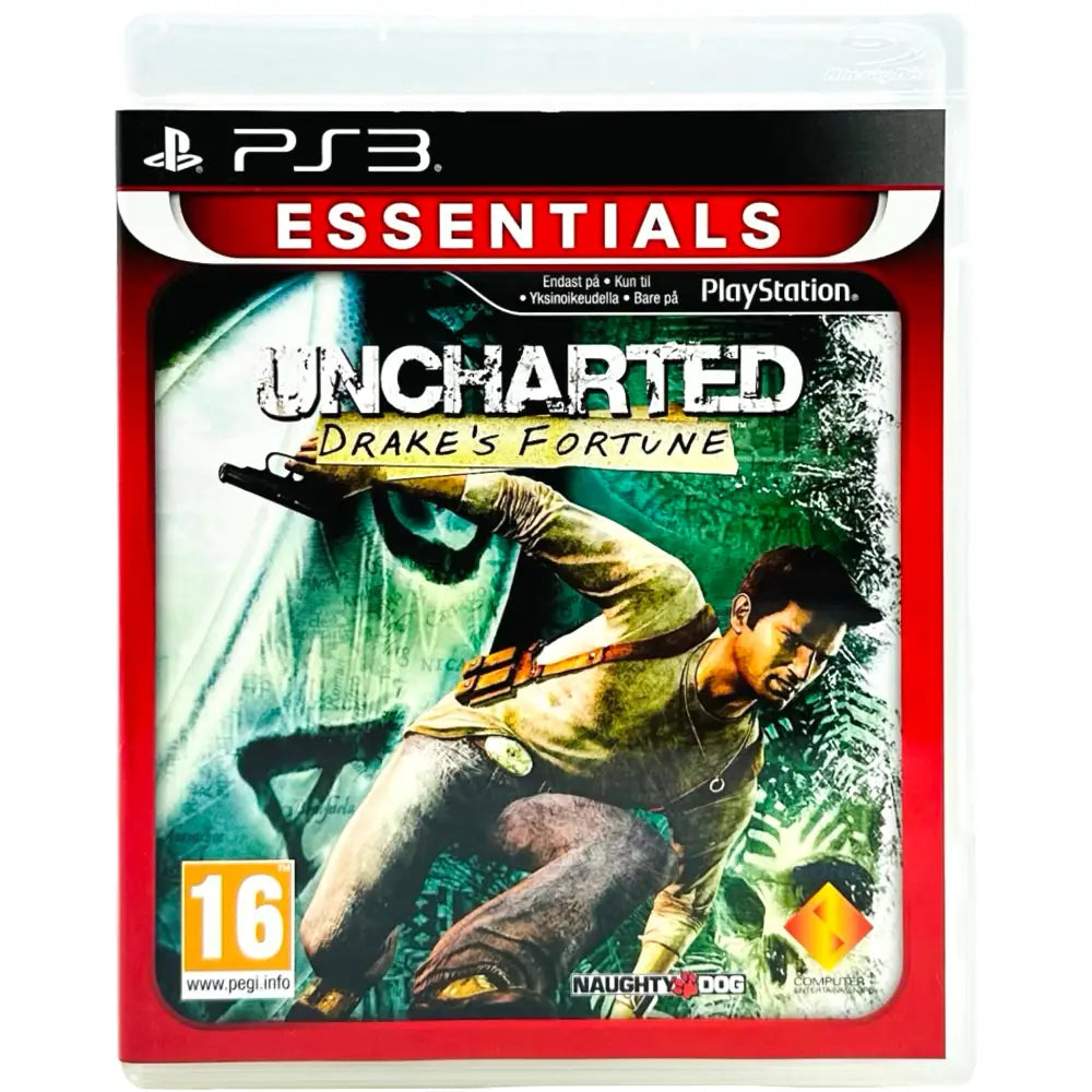 Uncharted Drake’s Fortune - PlayStation 3 (PS3) Spill - Essentials / Cover - Manual - Spill/Disk