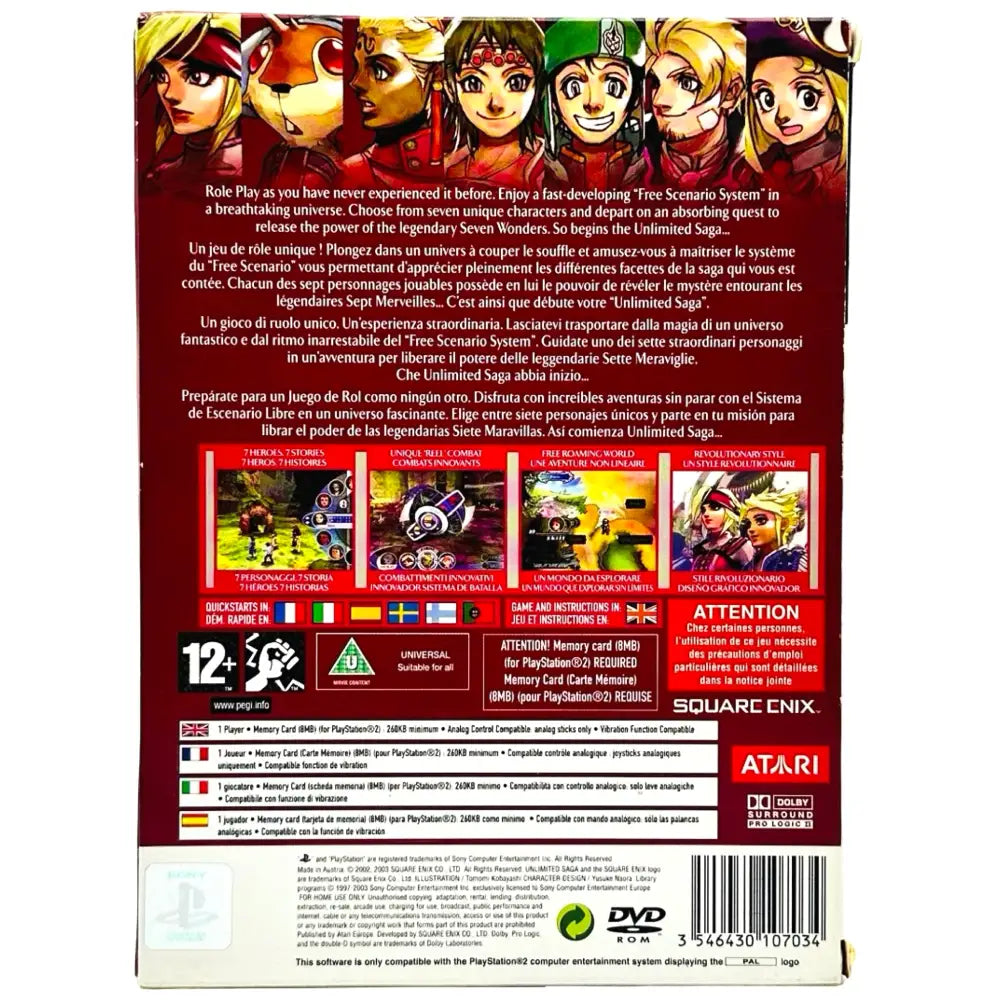 Unlimited Saga - PlayStation 2 (PS2) Spill - Spill