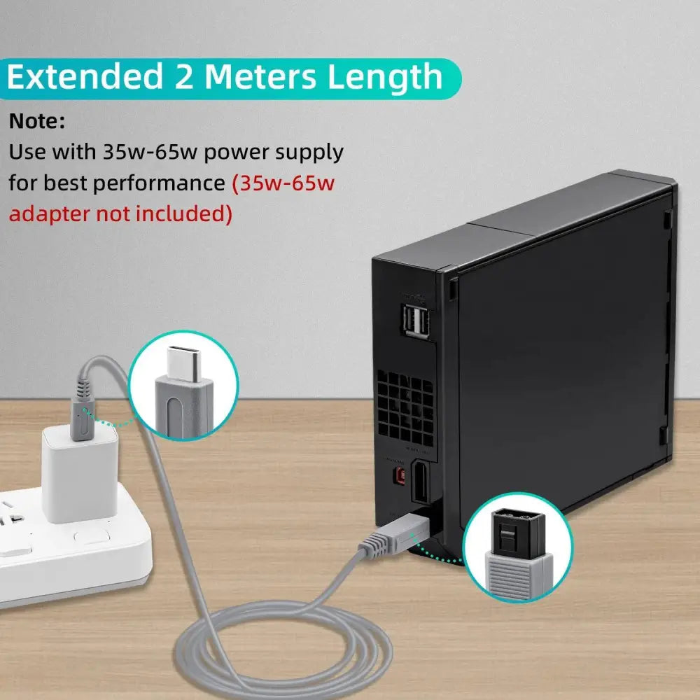 USB-C Strømkabel for Nintendo Wii - RetroGaming.no