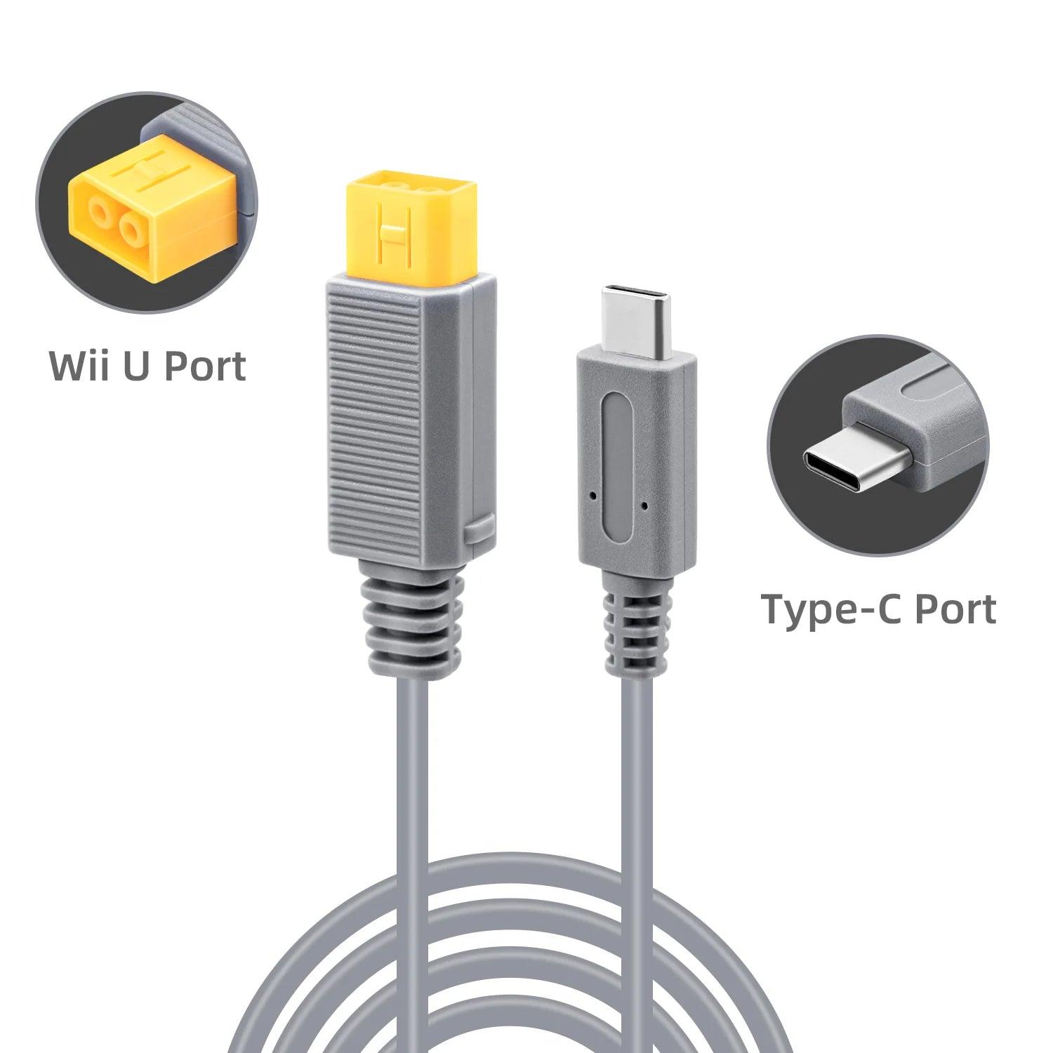 USB-C Strømkabel for Nintendo Wii U - RetroGaming.no