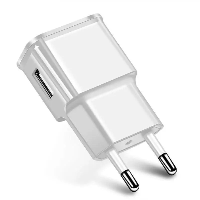 USB Ladestøpsel for stikkontakt - Lader kabler - Hvit - Strømadapter