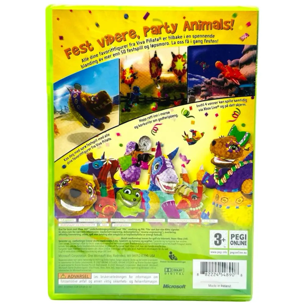 Viva Pinata: Party Animals - Xbox 360 Spill - Cover - Manual - Spill/Disk (Forseglet) - Spill