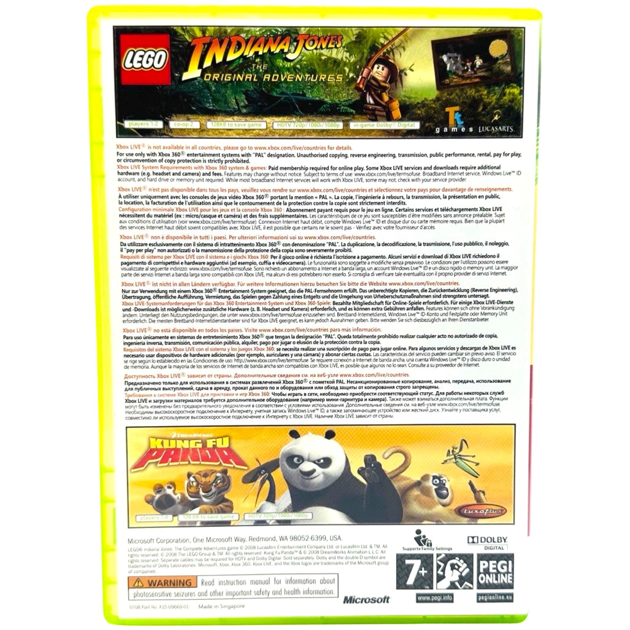 Xbox 360: LEGO Indiana Jones: The Original Adventures & Kung Fu Panda Bundle - RetroGaming.no