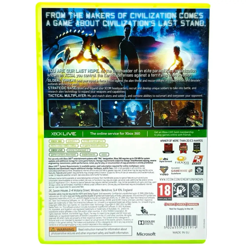 XCOM: Enemy Unknown - Xbox 360 Spill - Spill